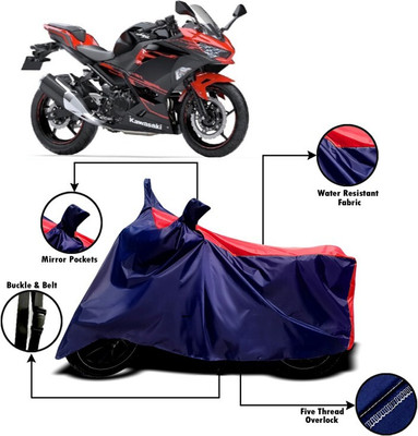 DeepShakshi AUTOMOTIVE Waterproof Two Wheeler Cover for Kawasaki(Ninja 250, Red, Blue)