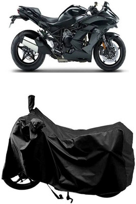 SUGASHRI Waterproof Two Wheeler Cover for Kawasaki(Ninja H2 BS6, Black)