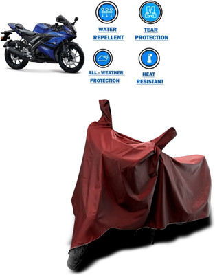 CODOKI Waterproof Two Wheeler Cover for Yamaha(R15, Maroon)