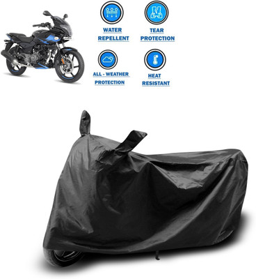 PAGORA Two Wheeler Cover for Bajaj(Pulsar 220F, Black)