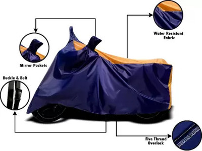Love Me Two Wheeler Cover for TVS(Apache RTR 180, Orange, Blue)
