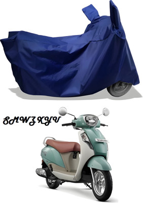 smwzxyu Waterproof Two Wheeler Cover for Suzuki(Blue)