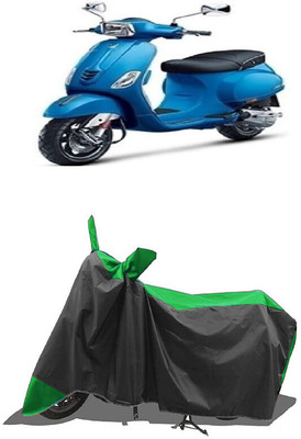 SUGASHRI Waterproof Two Wheeler Cover for Vespa(Vespa SXL 125, Green, Black)