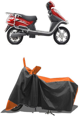 SUGASHRI Waterproof Two Wheeler Cover for Hero(Electric Cruz, Orange, Black)