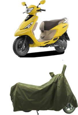 Coxtor Waterproof Two Wheeler Cover for TVS(Scooty Zest 110, Gold)