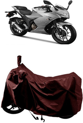SUGASHRI Waterproof Two Wheeler Cover for Suzuki(Gixxer 250, Maroon)