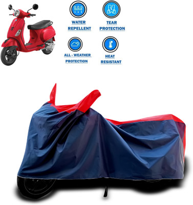 PAGORA Two Wheeler Cover for Vespa(Urban Club, Red)