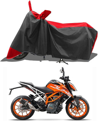 DeepShakshi AUTOMOTIVE Waterproof Two Wheeler Cover for KTM(Duke 390 ABS, Red, Black)
