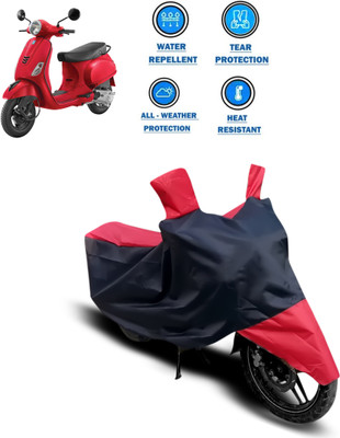 PAGORA Two Wheeler Cover for Vespa(Urban Club, Red)