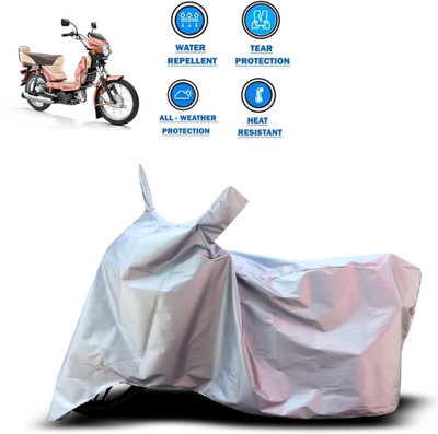 PAGORA Two Wheeler Cover for TVS(XL 100, Silver)