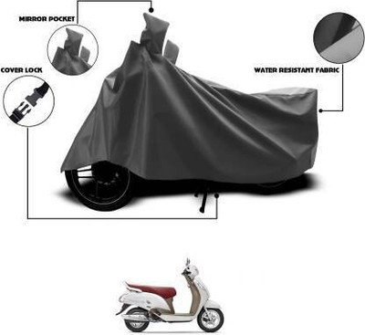 DeepShakshi AUTOMOTIVE Waterproof Two Wheeler Cover for Suzuki(Access, Grey)