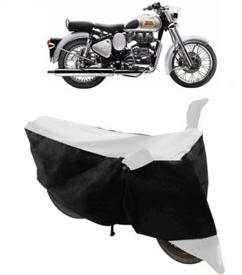 THE REAL ARV Two Wheeler Cover for Royal Enfield(Classic 350, White, Black)