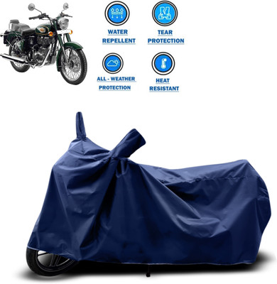 CODOKI Two Wheeler Cover for Royal Enfield(Bullet 500, Blue)