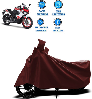 CODOKI Waterproof Two Wheeler Cover for Bajaj(Pulsar RS 200, Maroon)