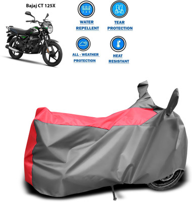 GOSHIV-car and bike accessories Two Wheeler Cover for Bajaj(Grey)