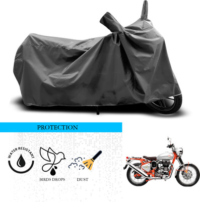 ANTHUB Waterproof Two Wheeler Cover for Royal Enfield(Bullet Trials 500, Grey)