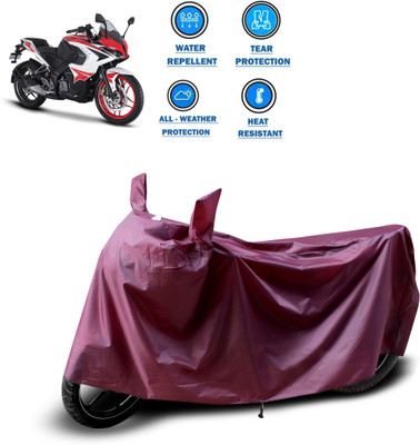 PAGORA Waterproof Two Wheeler Cover for Bajaj(Pulsar RS 200, Maroon)