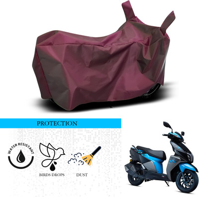 ANTHUB Waterproof Two Wheeler Cover for TVS(NTORQ, Maroon)