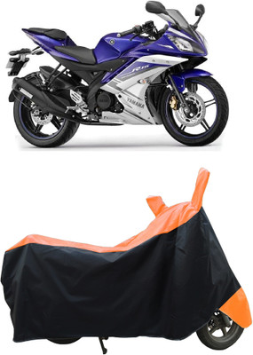 Coxtor Waterproof Two Wheeler Cover for Yamaha(YZF-R15 V2 BS6, Orange)