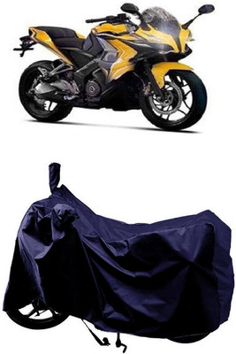 SUGASHRI Waterproof Two Wheeler Cover for Bajaj(Pulsar SS400 BS6, Blue)