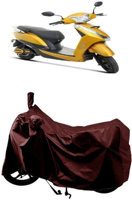 SUGASHRI Waterproof Two Wheeler Cover for Ampere(Magnus Pro, Maroon)