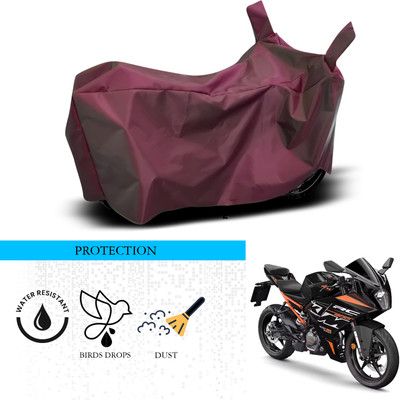 ANTHUB Waterproof Two Wheeler Cover for KTM(RC 200, Maroon)