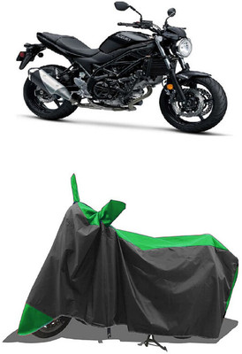 SUGASHRI Waterproof Two Wheeler Cover for Suzuki(SV 650 BS6, Green, Black)