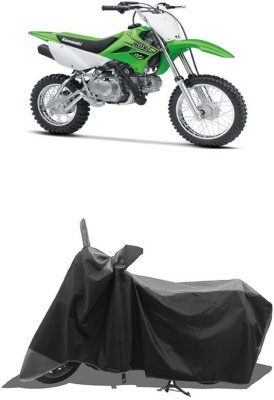 SUGASHRI Waterproof Two Wheeler Cover for Kawasaki(KLX 110, Grey, Black)