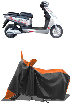 SUGASHRI Waterproof Two Wheeler Cover for Hero(Electric NYX HS500 ER BS6, Orange, Black)