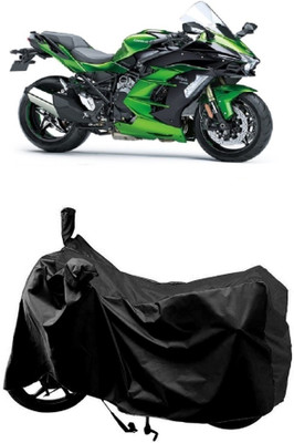 MMSSTAR Waterproof Two Wheeler Cover for Kawasaki(Ninja H2 SX, Black)