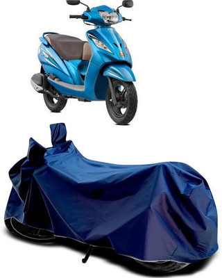 SK AUTO Two Wheeler Cover for TVS(Wego, Blue)