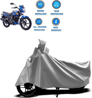 CODOKI Two Wheeler Cover for TVS(Flame, Silver)