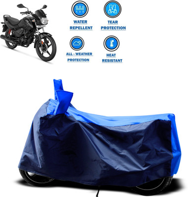 GOSHIV-car and bike accessories Two Wheeler Cover for Hero(Passion Plus, Blue)