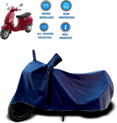GOSHIV-car and bike accessories Two Wheeler Cover for Vespa(ZX 125, Blue)