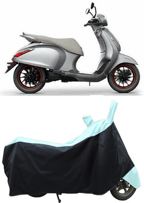 Coxtor Waterproof Two Wheeler Cover for Bajaj(Urbanite Chetak BS6, White)