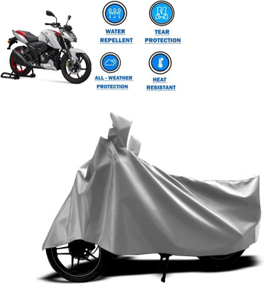 CODOKI Two Wheeler Cover for TVS(Apache RTR 160 4V, Silver)