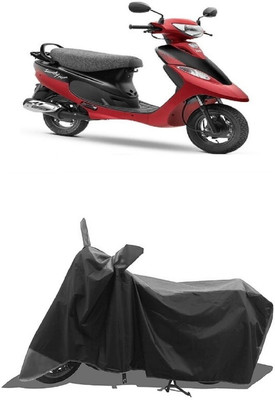 SUGASHRI Waterproof Two Wheeler Cover for TVS(Scooty Pep Plus, Grey, Black)