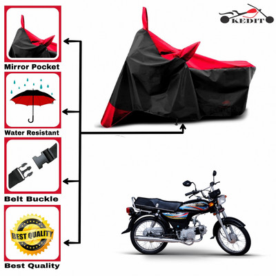 SK AUTO Two Wheeler Cover for Yamaha(RX 100, Red, Black)