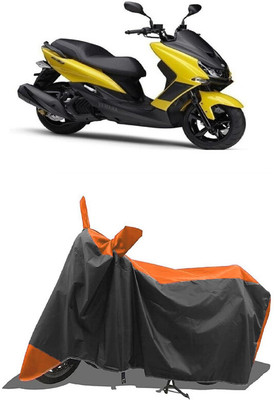 SUGASHRI Waterproof Two Wheeler Cover for Yamaha(Majesty S 155 maxi, Orange, Black)