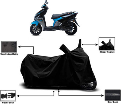 SK AUTO Two Wheeler Cover for TVS(Ntorq 125, Black)