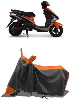 SUGASHRI Waterproof Two Wheeler Cover for Ampere(REO BS6, Orange, Black)