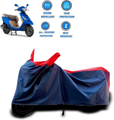 PAGORA Two Wheeler Cover for TVS(Zest, Red)