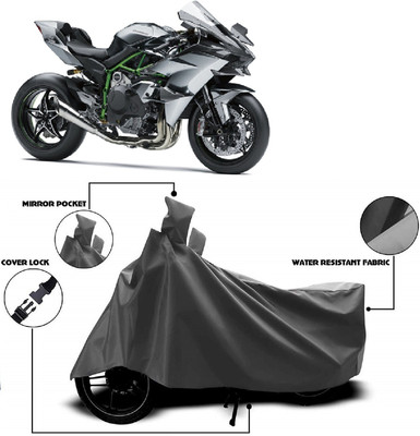 MMSSTAR Waterproof Two Wheeler Cover for Kawasaki(Ninja H2, Grey)