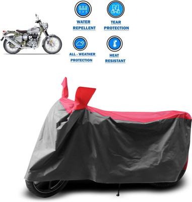 GOSHIV-car and bike accessories Two Wheeler Cover for Royal Enfield(Bullet Trials 500, Grey)