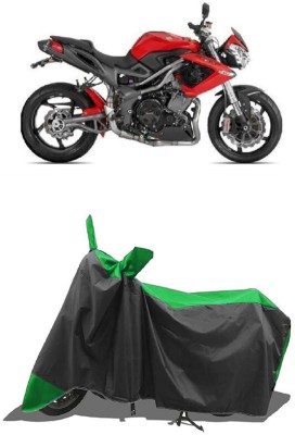 SUGASHRI Waterproof Two Wheeler Cover for DSK Benelli(TNT R, Green, Black)