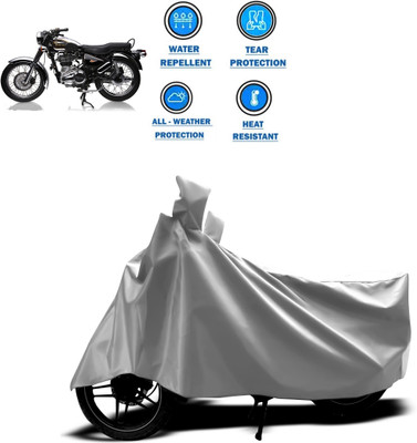 CODOKI Two Wheeler Cover for Royal Enfield(Electra 4S, Silver)