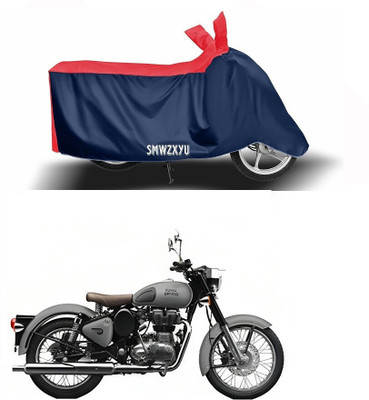 SK AUTO Waterproof Two Wheeler Cover for Royal Enfield(Blue, Red)