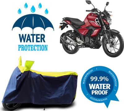Mdstar Waterproof Two Wheeler Cover for Yamaha(FZ-S Fi Version 3.0 BS6, Multicolor)