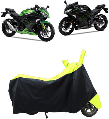 Coxtor Waterproof Two Wheeler Cover for Kawasaki(Ninja 300 BS6, Yellow)