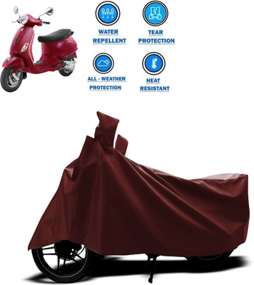 CODOKI Waterproof Two Wheeler Cover for Vespa(ZX 125, Maroon)